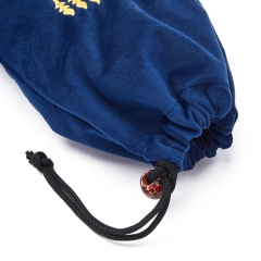 Small Velvet shofar pouch protection bags embroidered with Menorah