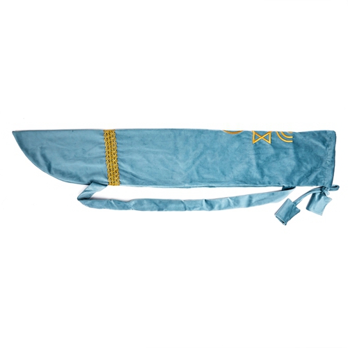 Velvet shofar protection Pouch bags embroidered with Menorah, Star of David and fish