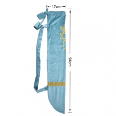 Velvet shofar protection Pouch bags embroidered with Menorah, Star of David and fish