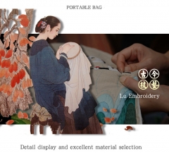 2023 New Stylish Korean-style Embroidered Large Curved Tote Bag 46USD- 105RMB