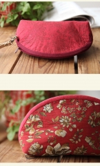 Hand Embroidered Linen Bag with Multi-Colored Embroidery