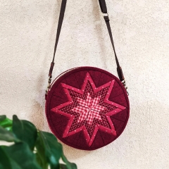 Handmade Ethnic Style Embroided Waist Drum Bag Bag Vintage Crossbody Cloth Bag for Women