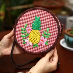 Handmade Ethnic Style Embroided Waist Drum Bag Bag Vintage Crossbody Cloth Bag for Women