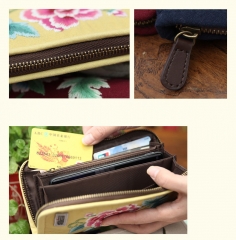 High quality Handmade Fabric Embroided Square Purse