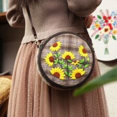 Handmade Ethnic Style Embroided Waist Drum Bag Bag Vintage Crossbody Cloth Bag for Women