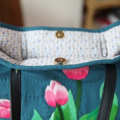 Handcrafted Floral Designs Tote Embroidered DIY Patchwork Bag