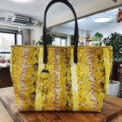 Handcrafted Floral Designs DIY Patchwork Women Tote Bag