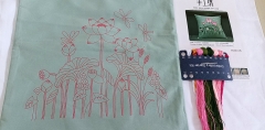 Cross-Stitch Pillow and Car Cushion with Canvas Cotton Linen Fabric and DIY Hand Embroidery Material Kit
