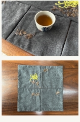 Chinese Fabric Embroidered Coasters and Handmade Tea Mat and DIY Hand Embroidery Material Kit