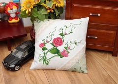 Cross-Stitch Pillow and Car Cushion with Canvas Cotton Linen Fabric and DIY Hand Embroidery Material Kit