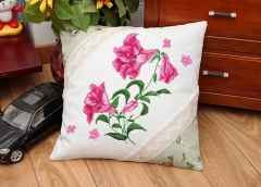 Cross-Stitch Pillow and Car Cushion with Canvas Cotton Linen Fabric and DIY Hand Embroidery Material Kit