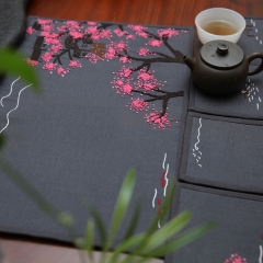 Chinese Fabric Embroidered Coasters and Handmade Tea Mat and DIY Hand Embroidery Material Kit