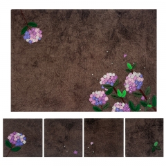 Chinese Fabric Embroidered Coasters and Handmade Tea Mat and DIY Hand Embroidery Material Kit