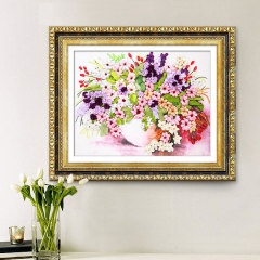 3D Handmade Ribbon Embroidery Hanging Painting Living Room Bedroom DIY Material Kit Package