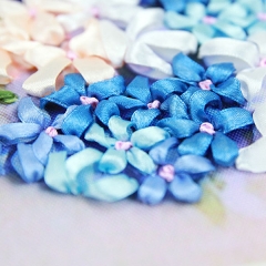3D Handmade Ribbon Embroidery Hanging Painting Living Room Bedroom DIY Material Kit Package