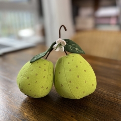 Fabric Pear Patchwork Doll Ornament Student Gift Traditional Handicraft