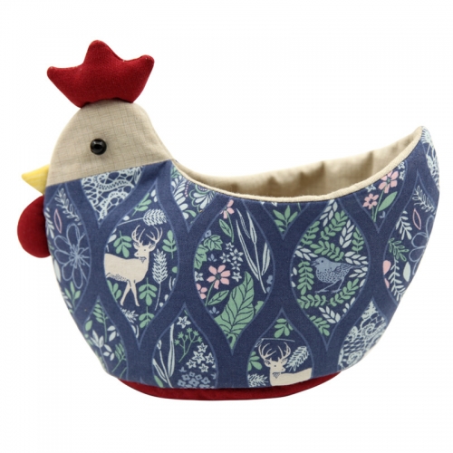 Printed Cotton Fabric Storage Basket Patchwork Doll Chicken Patchwork Embroidery Handmade Material DIY Kit