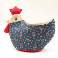 Printed Cotton Fabric Storage Basket Patchwork Doll Chicken Patchwork Embroidery Handmade Material DIY Kit