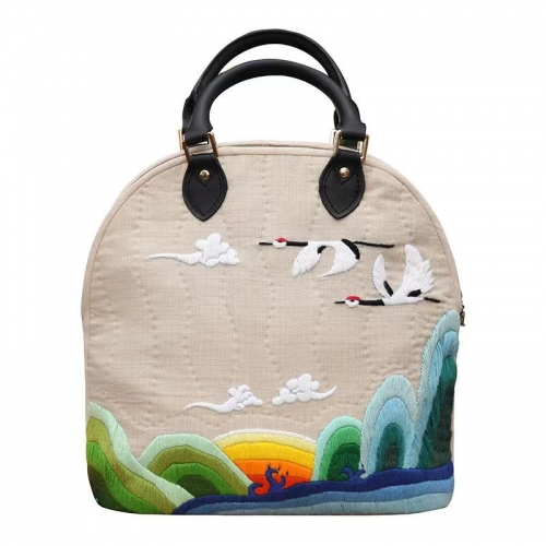 2023 New Stylish Korean-style Embroidered Large Curved Tote Bag 46USD- 105RMB