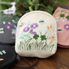 Handmade Embroidered Fabric Crossbody Bag Production Storage Wallet Makeup Bag