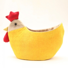 Printed Cotton Fabric Storage Basket Patchwork Doll Chicken Patchwork Embroidery Handmade Material DIY Kit