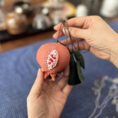 Pomegranate Pendant: Handcrafted Decorative Ornament for Bags