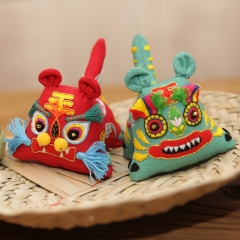 Embroidery DIY Kit: Patchwork Tiger Figurine for Living Room Decoration Gift