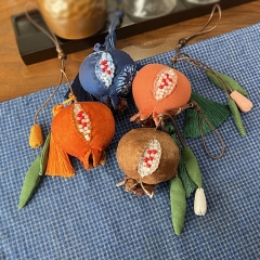 Pomegranate Pendant: Handcrafted Decorative Ornament for Bags