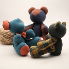 Embroidered Teddy Bear Toy Embroidered Home Decor, Gift, Hug Bear Handmade DIY Material Kit