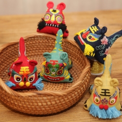 Embroidery DIY Kit: Patchwork Tiger Figurine for Living Room Decoration Gift