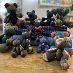 Embroidered Teddy Bear Toy Embroidered Home Decor, Gift, Hug Bear Handmade DIY Material Kit