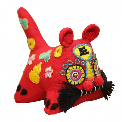 Embroidery DIY Kit: Patchwork Tiger Figurine for Living Room Decoration Gift