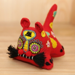 Embroidery DIY Kit: Patchwork Tiger Figurine for Living Room Decoration Gift
