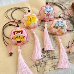 Sachet Ethnic Style Pendant Lu Embroidery Hand-Woven Ancient Style Hanging Ornament Fragrance Bag Accessory