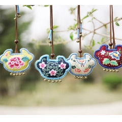 Sachet Ethnic Style Pendant Lu Embroidery Hand-Woven Ancient Style Hanging Ornament Fragrance Ba