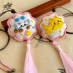 Sachet Ethnic Style Pendant Lu Embroidery Hand-Woven Ancient Style Hanging Ornament Fragrance Bag Accessory