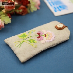 Handmade Embroidery DIY Phone Pouch 3D Embroidered Fabric Art Material Kit Beginner Entry Set