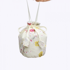 Classical Style Handbag and Bucket Bagwith Palace-inspired Fabric Accessories, Suitable for Hanfu