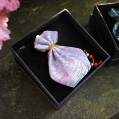 Silk Double-Layer Drawstring Scented Pouch: Portable Mosquito-Repellent Artemisia Jewelry Storage Gift Bag
