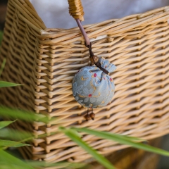 Exquisitely Handcrafted Lavender Sachet, perfect as a phone charm, clothing or bag accessory