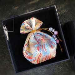 Silk Double-Layer Drawstring Scented Pouch: Portable Mosquito-Repellent Artemisia Jewelry Storage Gift Bag