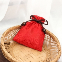Silk Double-Layer Drawstring Scented Pouch: Portable Mosquito-Repellent Artemisia Jewelry Storage Gift Bag