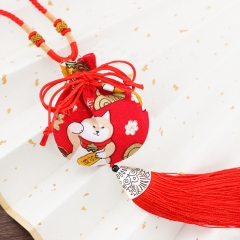 Tassel Scented Pouch: Portable Blessing and Auspiciousness Bag, Neck-Hanging, for Carrying Blessings