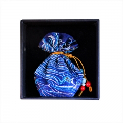 Silk Double-Layer Drawstring Scented Pouch: Portable Mosquito-Repellent Artemisia Jewelry Storage Gift Bag