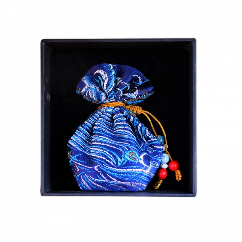 Silk Double-Layer Drawstring Scented Pouch: Portable Mosquito-Repellent Artemisia Jewelry Storage Gift Bag