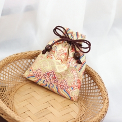 Silk Double-Layer Drawstring Scented Pouch: Portable Mosquito-Repellent Artemisia Jewelry Storage Gift Bag