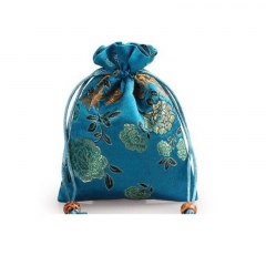 Silk Double-Layer Drawstring Scented Pouch: Portable Mosquito-Repellent Artemisia Jewelry Storage Gift Bag