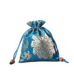 Silk Double-Layer Drawstring Scented Pouch: Portable Mosquito-Repellent Artemisia Jewelry Storage Gift Bag