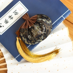 Silk Double-Layer Drawstring Scented Pouch: Portable Mosquito-Repellent Artemisia Jewelry Storage Gift Bag