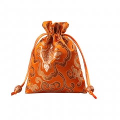 Silk Double-Layer Drawstring Scented Pouch: Portable Mosquito-Repellent Artemisia Jewelry Storage Gift Bag